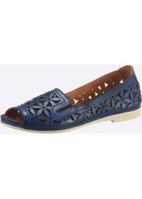 Sandalette Gemini Gr. 39, blau (dunkelblau) Damen Schuhe Ballerina Peeptoe