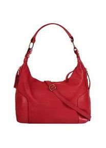 Shopper Samantha Look Gr. B/H/T: 41cm x 30cm x 11cm onesize, rot Damen Taschen echt Leder, Made in Italy