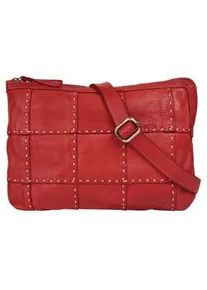 Umhängetasche Samantha Look Gr. B/H/T: 30cm x 23cm x 3cm onesize, rot Damen Taschen echt Leder, Made in Italy