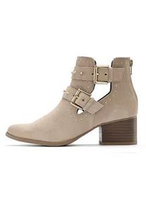 Cowboy Stiefelette Lascana Gr. 36, beige (sand) Damen Schuhe Ankleboots Bikerboots Cowboyboots Sommerboots Stiefelette Cowboy Boots, Western Stiefel, aus Leder