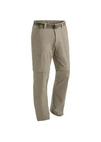 Funktionshose Maier Sports "Tajo" Gr. 34, Kurzgrößen, beige (dunkelbeige) Herren Hosen Wanderhose, zipp-off Outdoor-Hose, 4 Taschen, Regular Fit