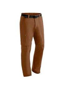 Funktionshose Maier Sports "Tajo" Gr. 60, Normalgrößen, braun (rostbraun) Herren Hosen Wanderhose, zipp-off Outdoor-Hose, 4 Taschen, Regular Fit