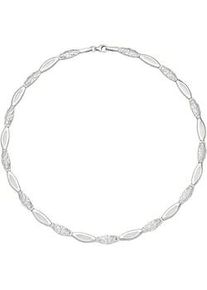 Collier Jobo Halsketten Gr. Silber 925 (Sterlingsilber), L: 45cm, silberfarben (silber 925) Damen 925 Silber gehämmert 45 cm