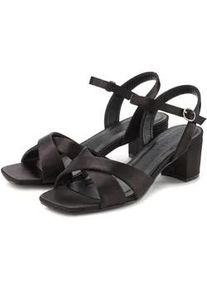 Sandalette Lascana Gr. 39, schwarz Damen Schuhe Sandale, Sommerschuh mit kleinem Blockabsatz,leichte Karree Form VEGAN