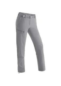 Funktionshose Maier Sports "Inara slim" Gr. 24, Kurzgrößen, grau (hellgrau) Damen Hosen Herren Wanderhose, atmungsaktive Outdoor-Hose, 4 Taschen, Slim Fit