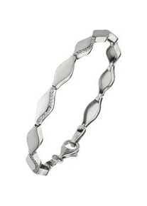 Armband Jobo Armbänder Gr. Silber 925 (Sterlingsilber), silberfarben (silber 925, weiß) Damen 925 Silber mit 55 Zirkonia 19 cm