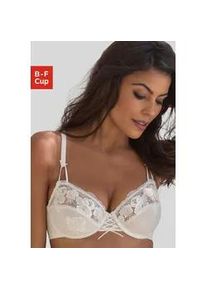 Bügel-BH Nuance Gr. 80, Cup B, beige (cream) Damen BHs mit floraler Stickereispitze und edler Schnürung, Dessous