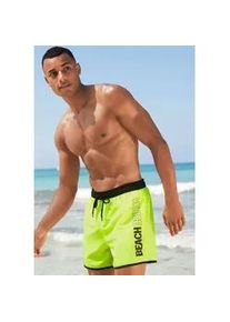 Badeshorts Venice Beach "Bo" Gr. S (46/48), N-Gr, grün (limette) Herren Badehosen mit Logodruck am Bein