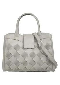 Henkeltasche Samantha Look Gr. B/H/T: 33cm x 20cm x 8cm onesize, grau Damen Taschen Handtasche echt Leder, Made in Italy