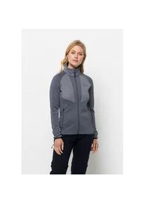 Fleecejacke Jack Wolfskin "BLATTSTEIG FZ W" Gr. XL (46), grau (graphite) Damen Jacken