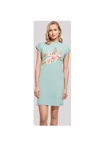 Shirtkleid F4NT4STIC "Blumen" Gr. XL, blau (bluemint) Damen Kleider Print