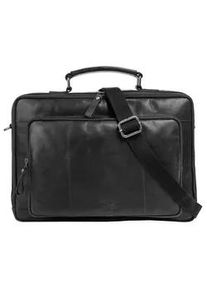 Aktentasche Sansibar Gr. B/H/T: 39cm x 28cm x 5cm onesize, schwarz Damen Taschen echt Leder