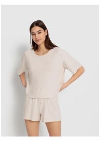 LSCN BY LASCANA Shorty braun Gr. 44/46 für Damen. Mit Rundhals. Oversize