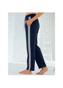 Homewearpants feel good, Damen, Gr. 20/21, Kurzgr&ouml;&szlig;en, blau (marine), 100% Baumwolle, unifarben, Hosen