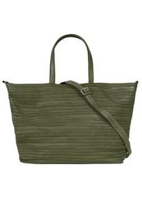 Shopper Samantha Look Gr. B/H/T: 37cm x 30cm x 14cm onesize, grün (dunkelgrün) Damen Taschen echt Leder, Made in Italy