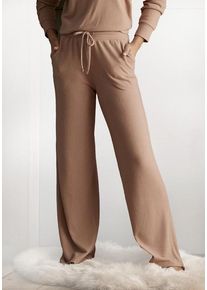 Lascana Loungehose taupe Gr. 32/34 für Damen. Bequem. Nachhaltig.