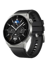 Viessmann HUAWEI Watch GT 3 Pro 46 mm Smartwatch Titanium Fluoroelastomer, 140-210 mm, Titanium/Black