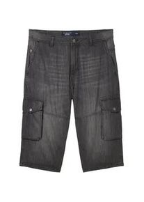 Tom Tailor Herren Morris Overknee Shorts mit recycelter Baumwolle, grau, Uni, Gr. 28