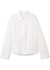 Tom Tailor Damen Hemd mit TENCELTM Lyocell, weiß, Uni, Gr. 42