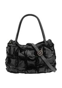 Shopper Samantha Look Gr. B/H/T: 37cm x 25cm x 14cm onesize, schwarz Damen Taschen echt Leder, Made in Italy