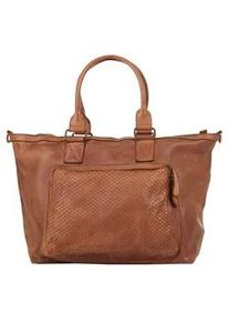 Shopper Samantha Look Gr. B/H/T: 35cm x 30cm x 13cm onesize, braun Damen Taschen echt Leder, Made in Italy