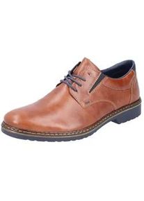 Schnürschuh Rieker Gr. 44, braun (cognac) Herren Schuhe mit Stretcheinsatz, Freizeitschuh, Halbschuh, Schnürschuh