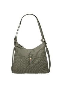 Shopper Samantha Look Gr. B/H/T: 34cm x 32cm x 8cm onesize, grün Damen Taschen echt Leder, Made in Italy