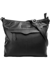 Umhängetasche Bruno Banani Gr. B/H/T: 29cm x 22cm x 9cm onesize, schwarz Damen Taschen echt Leder