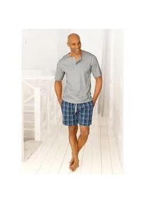 Shorty s.Oliver Gr. 44/46, grau (grau, meliert) Herren Homewear-Sets mit Knopfleiste