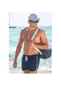 Badeshorts Chiemsee, Herren, Gr. XL (54/56), N-Gr, blau (navy), Polyester, unifarben mit Farbeinsatz, Badehosen Badeshorts, mit Kontrastpiping