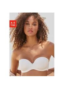 Multiway-BH Lascana, Damen, Gr. 80, Cup A, beige (creme), Microtouch, Obermaterial: 60% Polyamid, 35% Polyester, 5% Elasthan, Basic, BHs, mit verschiedenen Tragevarianten