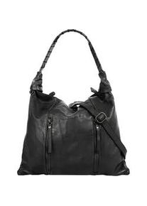 Shopper Samantha Look Gr. B/H/T: 40cm x 35cm x 2cm onesize, schwarz Damen Taschen echt Leder, Made in Italy