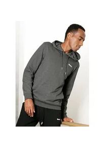 Hoodie BENCH. LOUNGEWEAR Gr. 60/62, grau (anthrazit, meliert) Herren Sweatshirts Sweatshirt mit Kapuze und seitlichen Taschen, Baumwollmischung