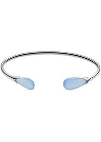 Armreif Skagen "SEA GLASS, SKJ1628040" Armbänder Gr. Edelstahl, blau (edelstahlfarben, blau, blau) Damen mit Glasstein