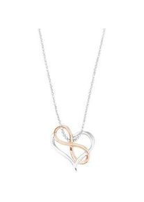 Kette mit Anhänger Amor "Herz Infinity/Unendlichkeitsschleife, 2026251" Halsketten Gr. Silber 925 (Sterlingsilber), L: 45cm, rosegold (silberfarben, roségoldfarben) Damen