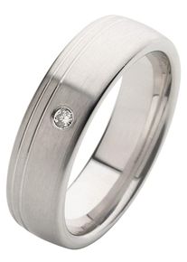 Firetti Trauring "Schmuck Geschenk Hochzeit Ehering Trauring "LIEBE"", 17, 0,03 ct SI = kleine Einschlüsse mit Brillant, Silber 925 (Sterlingsilber),