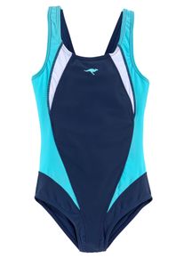 Kangaroos Kinder Badeanzug, blau, Gr. 128, Polyamid, Badeanzüge, mit sportlichen Kontrasteinsätzen