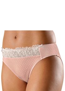Nuance Damen Slip, Gr. 36, beige, Spitze, Jersey, Obermaterial: 80% Polyamid, 10% Elasthan, 10% Viskose, Unterhosen, in bequemer Basic-Schnittform