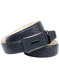 Anthoni Crown Damen Ledergürtel, blau, klassisch, Gr. 105, Flechtoptik, Leder, Gürtel, mit Flechtprägung