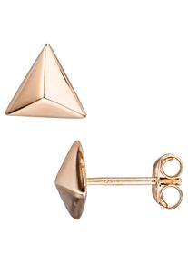Jobo Damen Paar Ohrstecker "Dreieck", Silber 925 (Sterlingsilber), rosa, Silber 925 (Sterlingsilber), Ohrringe, dreieckig 925 Silber roségold