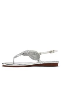 Lascana Damen Zehentrenner, Gr. 43, silber, Obermaterial: 100% Textilmaterial. Futter: 100% Lederimitat. Decksohle: 100% Lederimitat. Laufsohle: 100%