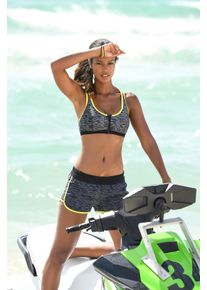 Venice Beach Damen Badeshorts, schwarz, Gr. 38, Polyester, Badehosen, mit Klettverschlusstasche