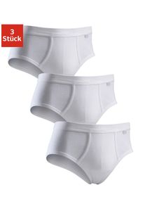 Herren Slip, CLIPPER EXCLUSIVE, Gr. 4, weiß, Feinripp, Obermaterial: 100% Baumwolle, unifarben, Unterhosen, mit Eingriff, spürbar weich und glatt -