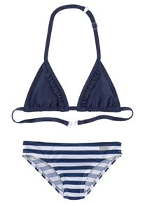 Buffalo Kinder Triangel-Bikini, blau, Gr. 122, Polyamid, Bikini-Sets, in zweifarbiger Optik