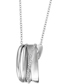 Firetti Damen Kette mit Anhänger "Schmuck Geschenk Silber 925 Halsschmuck Halskette Ankerkette", Silber 925 (Sterlingsilber), L: 45cm, bunt, Silber