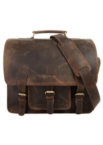 BAGAN Damen Aktentasche, braun, Leder, vintage, Taschen, echt Leder