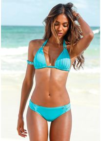 s.Oliver Damen Bikini-Hose "Spain", blau, Gr. 32, unifarben, Microfaser, Microfaser, Badehosen, mit Seitenbändern