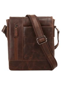 XZONE X-ZONE Damen Umhängetasche, braun, Leder, gepflegt, Taschen, echt Leder