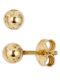 Jobo Damen Paar Ohrstecker "Kugel", Gelbgold 333, gold, Gelbgold 333, Ohrringe, 333 Gold 4 mm