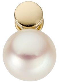 Jobo Damen Perlen-Anhänger "Anhänger mit Perle", Gelbgold 585-Perlen, gelb, Gelbgold 585, Perlen, Schmuckanhänger, 585 Gold mit Süßwasser-Zuchtperle